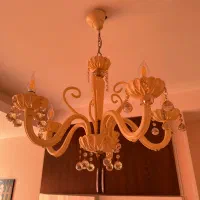 لوستر  پنج شاخه چینی به همراه دیوار کوب دوشاخه