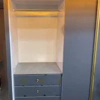 کمد دیواری ریلی و دوتاکابینت سه متری|جاکفشی، کمد، دراور|آبیک, |دیوار