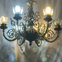 لوستر برنجی|لوستر و چراغ آویز|کرج, اصفهانی‌ها|دیوار