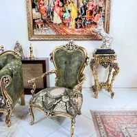 مبلمان استیل ورق طلا بانهارخوری(درحد بسیار آکبند)|مبلمان خانگی و میز عسلی|تهران, فرمانیه|دیوار