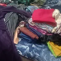 فروش یکجا لباس مجلسی زنانه با کیف و کفش و پرده