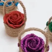 گل رز خام حنا یی|گل مصنوعی|کرج, عظیمیه|دیوار