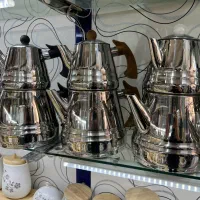 کتری قوری دسته استیل فانتزی