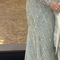 پیراهن مجلسی تمام‌سنگ‌دوزی