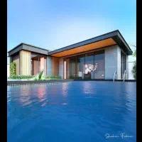 طراحی سه بعدی ویلا ، داخلی ، روف گاردن