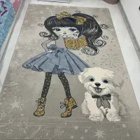 فرش اتاق خواب طرح برجسته دخترونه