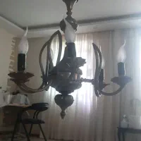 لوستر ۶ شاخه استیل ۲ تا