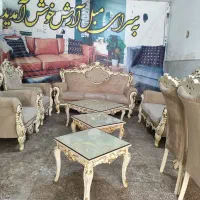 استیل ۷نفره با غذاخوری ۴نفره و جلو مبلی کامل چوب|مبلمان خانگی و میز عسلی|قم, نیروگاه|دیوار
