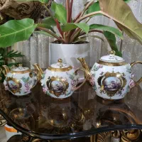 قوری گل برجسته طلاکوب