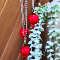 گردنبند یلدایی انار قرمز