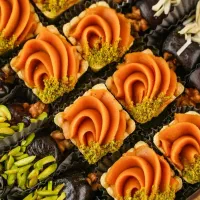 کاپ حلوا عربی و خرما مجلسی تزیین شده مجالس|خدمات پذیرایی، مراسم|قم, حنیف نژاد|دیوار