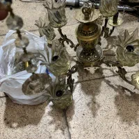 لوستر چهار شاخه با تمام لوازم نو