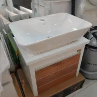 روشویی کابینتی دیواری پی وی سی با سنگ گاتریا|لوازم سرویس بهداشتی|شاهینشهر, شهرک گلدیس|دیوار