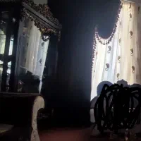 شال پرده دوتا مخمل
