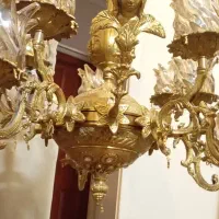لوستر برنز واقعی ۱۵شاخه تمیز