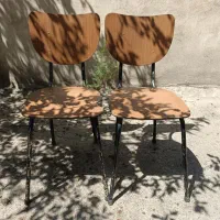 صندلی چوب و فلز