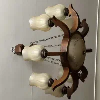 لوستر چوبی ۸شاخه