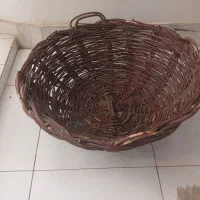 سبد چوبی حصیری قدیمی