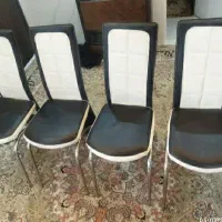 صندلی پایه فلزی ،چرم