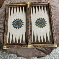 تخته نرد و شطرنج خاتم کاری با کیف و مهره نردخاتم|صنایع دستی و سایر لوازم تزئینی|اصفهان, نقش جهان|دیوار