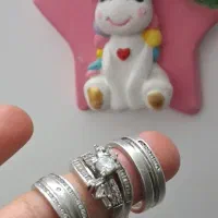 ۳ انگشتر و حلقه نقره