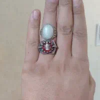 دو عد انگشتر نقره تاج فروهر یاقوت و شب چراغ|جواهرات|نسیم‌شهر, |دیوار