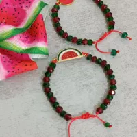 گردنبند مهره کریستالی و پلاک خمیری یلدایی|بدلیجات|اهواز, فاز ۲ پادادشهر|دیوار