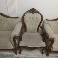 مبلمان استیل ۷ نفره به همراه میز ناهار خوری ۶ نفره|مبلمان خانگی و میز عسلی|تهران, نیروی هوایی (پیروزی)|دیوار