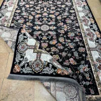 زمینه سرمه‌ای گل‌دار ۱۲ متری|فرش|گرگان, |دیوار