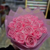 دسته گل کادویی روبانی|گل مصنوعی|تبریز, |دیوار