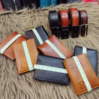 کیف پول چرم طبیعی اصل مدل کمربند چرم هدیه چمدان