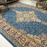 دو تخته فرش نخ ابریشم فرهی 12 متری و دو تخته 1/5