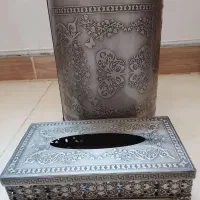 جا دستمال کاغذی و سطل اشغال