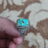 انگشتر فیروزه نیشابوری موزنایت وعقیق یمنی اصل|جواهرات|آبادان, |دیوار