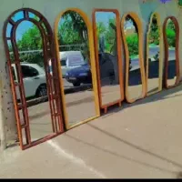 آینه قدی چوبی و فلزی