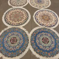 فرش دستباف نایین دایره های ۹۰ در ۹۰ و ۸۰ در ۱۲