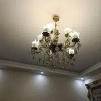 لوستر برنجی ۵ شاخه|لوستر و چراغ آویز|تهران, خاک سفید|دیوار
