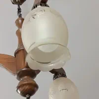 دو تا لوستر چوبی|لوستر و چراغ آویز|ازنا, |دیوار