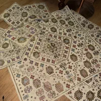 رومیزی طرح مخمل قلمکاری|پرده، رانر، رومیزی|گرگان, |دیوار