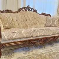 مبلمان سلطنتی 9 نفره تمام چوب