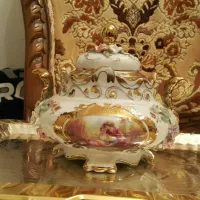 میوه خوری صورتی آلمان شکلاتخوری ظروف آنتیک کمیاب