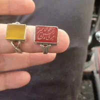 دو انگشتر نقره عقیق و شرف شمس