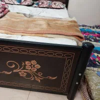 تخت دونفره به همراه خوشخواب طبی فنری وکفی آهنی|تخت و سرویس خواب|جم, |دیوار