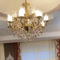 لوستر برنجی بزرگ سنگین