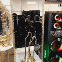 آینه ایستاده ۵گل با کنسول تاجدار ۲متری برنز سوگلی