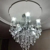 لوستر کریستالی ۵ شاخه نور دوحالته