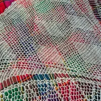 روسری قلاب بافی روسری قاسم آبادی ابریشمی|لباس|کومله, |دیوار