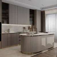 کابینت آشپزخانه /های گلاس/ نئوکلاسیک /mdf/