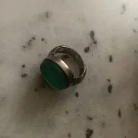 انگشتر نقره عقیق یشم سبز