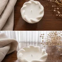 شمع دکوراتیو خاص با ظرف سنگ مصنوعی